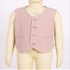 CHICTRY Kids Boys Gentleman Waistcoat Solid Color Button Down V Neck Party Suit Vest Pink 12-18 Months view 3