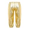 YEAHDOR Kids Girls Boys Sequins Hip Hop Jazz Dance Costumes Street Dance Pants Competition Trousers Metallic Gold 14-16 view 2