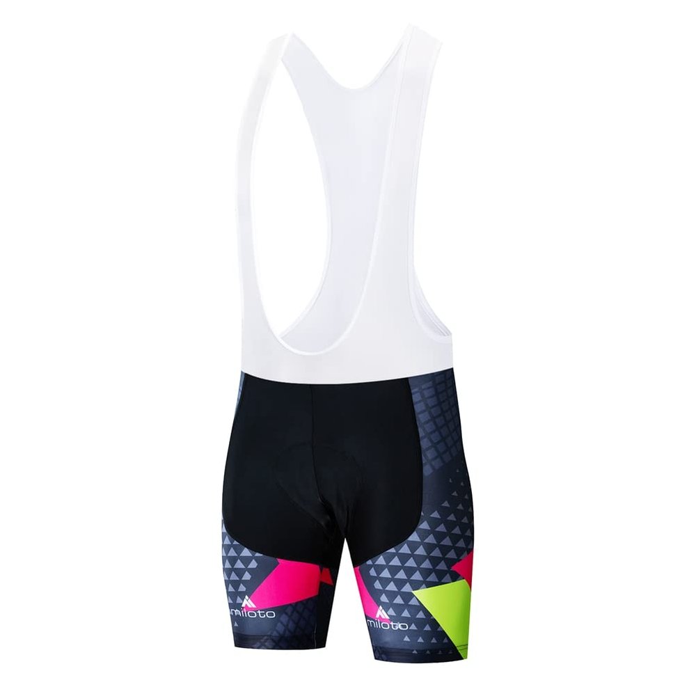 Uriah Men's Cycling Bib Shorts White 3D Coolmax Gel Padded Racing Black Size XXXL(CN)
