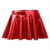 RUNQHUI Kids Girls Shiny Metallic Pleated Skirt with Built-in Shorts for Ballet Jazz Dancewear Pleated Skater Skirts Red 10 Years view 1
