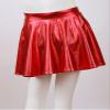 RUNQHUI Kids Girls Shiny Metallic Pleated Skirt with Built-in Shorts for Ballet Jazz Dancewear Pleated Skater Skirts Red 10 Years view 3