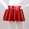 RUNQHUI Kids Girls Shiny Metallic Pleated Skirt with Built-in Shorts for Ballet Jazz Dancewear Pleated Skater Skirts Red 10 Years view 4
