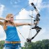 CNCEST Composite Bow Weight Cam Adjustable, 3-Pin Sight Lighting and Shock Absorber Comes with 12 Arrows with All Accessories Compound Bow Used for Outdoor Game Hunting view 1