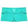 dPois Kids Girls Shiny Metallic Shorts High Waist Yoga Dance Booty Shorts Biketards Bike Dancewear Blue Green 6 Years view 4