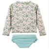 LIBREDGE Toddler Girls 2t Swimsuit Rash Guard Sets 2-Piece Long Sleeve Bathing Suit Floral/Light Green 2T view 2