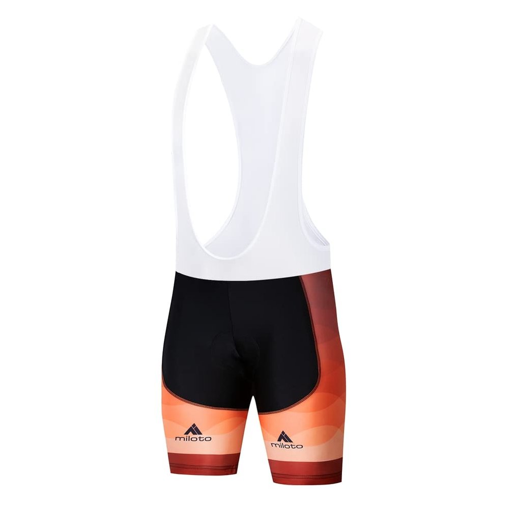 Uriah Men's Cycling Bib Shorts White 3D Coolmax Gel Padded Copper Size M(CN)