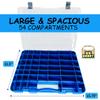 BIN BUDDY 54-Compartment Plastic Storage Box - Versatile Organizer for Jewelry, Crafting, Fishing Tackle, Small Tools, and More view 2