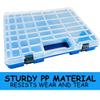 BIN BUDDY 54-Compartment Plastic Storage Box - Versatile Organizer for Jewelry, Crafting, Fishing Tackle, Small Tools, and More view 4