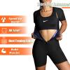 BODYSUNER Sauna Suit for Women Sweat Vest Full Body Waist Trainer 3 in 1 Slimming Shaper Workout with Sleeve Shorts XL view 3