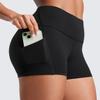 CRZ YOGA Womens Butterluxe Biker Shorts with Pockets 3 Inches - High Waisted Volleyball Workout Athletic Yoga Black X-Small view 3