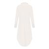 XUNRYAN Women's Summer Linen Button Down Casual Ankle Length Dress with Tie Waist Irregular Hem Shirt Lapel Maxi Dresses White view 4