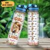 Hyturtle Personalized Lion Lovers 32 Oz 1Liter Motivational Water Bottle With Time Marker, Just A Girl Who Loves Lions, Animal Lovers Gifts For Women, Girl On Birthday, Christmas view 2
