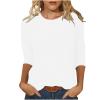 3/4 Sleeve T Shirts for Women Loose Fit Landscape Pattern Print Tops Three Quarter Sleeve Round Neck Blouses Pullover view 1