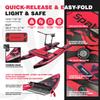 Spatium Sup Water Bike 2.0 Inflatable Pedal Boat Kayak Water Bicycles for Lake Fishing Pedal Boat More Stable and Easy to Drive on Water Red with Black view 4