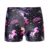 TiaoBug Kids Girls Dance Sports Shorts Activewear Ballet Gymnastics Booty Shorts Running Workout Yoga Shorts Pants Leaf Black A 10-12 view 1
