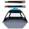 Gorich Beach Tent for 3 People + Beach Tent Poles for Replacement (8 People, Dark Shelter) view 1