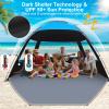 Gorich Beach Tent for 3 People + Beach Tent Poles for Replacement (8 People, Dark Shelter) view 2