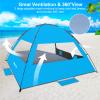 Gorich Beach Tent for 3 People + Beach Tent Poles for Replacement (8 People, Dark Shelter) view 3