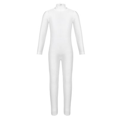 Yruioon Girls Mock Neck Long Sleeves Gymnastics Leotard Ballet Dance Tumbling Full Bodysuit Unitard Dancewear Ivory 9-10 Years