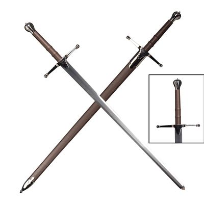 COSWOR 45" Broad Sword Medieval Scottish Claymore Highland Sword with Scabbard for Cosplay,Collection