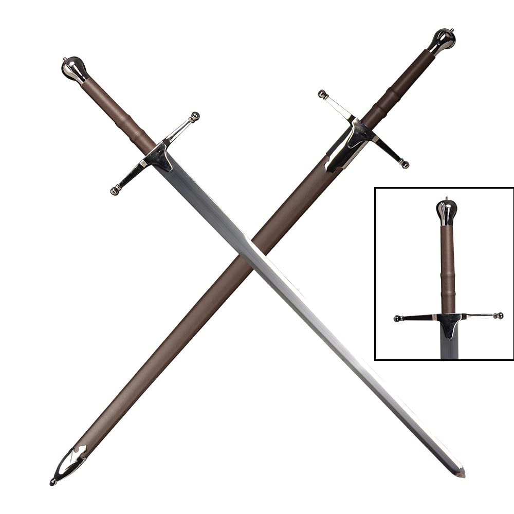 COSWOR 45" Broad Sword Medieval Scottish Claymore Highland Sword with Scabbard for Cosplay,Collection