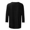3/4 Sleeve T Shirts for Women Loose Fit Landscape Pattern Print Tops Three Quarter Sleeve Round Neck Blouses Pullover view 3