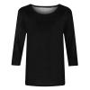 3/4 Sleeve T Shirts for Women Loose Fit Landscape Pattern Print Tops Three Quarter Sleeve Round Neck Blouses Pullover view 4