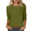 3/4 Sleeve T Shirts for Women Loose Fit Landscape Pattern Print Tops Three Quarter Sleeve Round Neck Blouses Pullover view 1