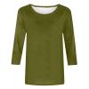 3/4 Sleeve T Shirts for Women Loose Fit Landscape Pattern Print Tops Three Quarter Sleeve Round Neck Blouses Pullover view 3