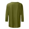 3/4 Sleeve T Shirts for Women Loose Fit Landscape Pattern Print Tops Three Quarter Sleeve Round Neck Blouses Pullover view 4
