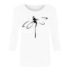 3/4 Sleeve T Shirts for Women Loose Fit Landscape Pattern Print Tops Three Quarter Sleeve Round Neck Blouses Pullover view 3