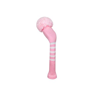 Scott Edward 1PCS Knit Pom Pom Hybrid(UT) Wood with Rotating Number Tags,Soft,Portable(Light Pink)