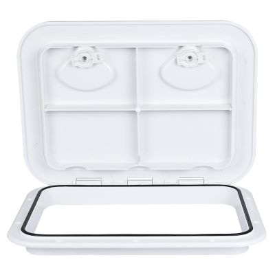 NovelBee Marine Deck Access Hatch,12-3/8" X 17-1/4" Boat Hatch Lid for Marine Caravan RV (White)