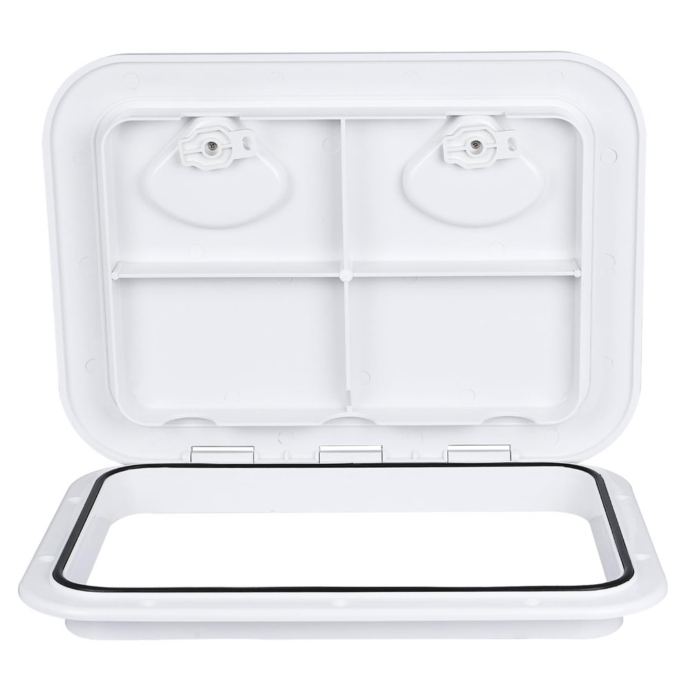 NovelBee Marine Deck Access Hatch,12-3/8" X 17-1/4" Boat Hatch Lid for Marine Caravan RV (White)