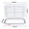 NovelBee Marine Deck Access Hatch,12-3/8" X 17-1/4" Boat Hatch Lid for Marine Caravan RV (White) view 2