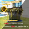 GYMAX Trampoline for Kids, 8/10FT ASTM Approved Recreational Trampoline with All-Round Enclosure & L-Shape Entrance, Flower Shape Indoor Outdoor Backyard Trampoline for Kids and Adults (Yellow, 8 FT) view 2