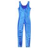 Yruioon Kids Girls Sleeveless Tank Unitards One Piece Metallic Full Bodysuit for Ballet Dance Gymnastics Blue 13-14 Years view 4