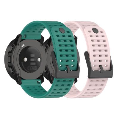 BabyValley Watch Bands Compatible for Suunto Vertical/ 9 Peak pro/ 9 Peak/ 5 Peak Bands, 22mm Replacement Wristband Strap Bracelet for Suunto Vertical/ 9 Peak pro/ 9 Peak/ 5 Peak (pink&green)