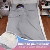 Irenare Self Tan Sleep Sack Reusable Lightweight Tanning Cover, Silver Gray view 4
