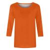 3/4 Length Sleeve Womens Tops Cute Summer Crewneck Shirts Casual Floral Print Trendy Blouses Comfy Loose T-Shirts view 3