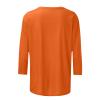 3/4 Length Sleeve Womens Tops Cute Summer Crewneck Shirts Casual Floral Print Trendy Blouses Comfy Loose T-Shirts view 4