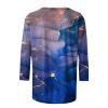 3/4 Length Sleeve Womens Tops Cute Summer Crewneck Shirts Casual Floral Print Trendy Blouses Comfy Loose T-Shirts view 4