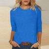 3/4 Length Sleeve Womens Tops Cute Summer Crewneck Shirts Casual Floral Print Trendy Blouses Comfy Loose T-Shirts view 2