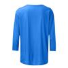 3/4 Length Sleeve Womens Tops Cute Summer Crewneck Shirts Casual Floral Print Trendy Blouses Comfy Loose T-Shirts view 3