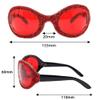 bullabulling Fashion Bling Oversized Sunglasses for Women Men Wrap Around Classic Oval Black Sun Glasses Ladies Shades (silver) view 4