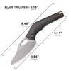 Cavol Knife Amuse-C04 Thumb Hole Knife,3.85" M390 Steel Blade Stonewashed,6AL4V Titanium Handle,Frame Lock Folding,Titanium Pocket Clip(Bronze) view 3