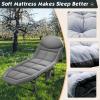 Plerile Portable Folding Camping Cot, Adjustable 4-Position Chaise Lounge Chair with Mattress, Outdoor Reclining Sleeping Bed for Camping Pool Beach and Patio (Color : Houndstooth) view 2