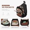 LOVEVOOK Sling Bag for Women, Sling Backpack Crossbody Bag Convertible, Small Diaper Bag Hiking Daypacks Water-resistant, Travel Shoulder Bag Chest Bag, Black Brown Beige view 4