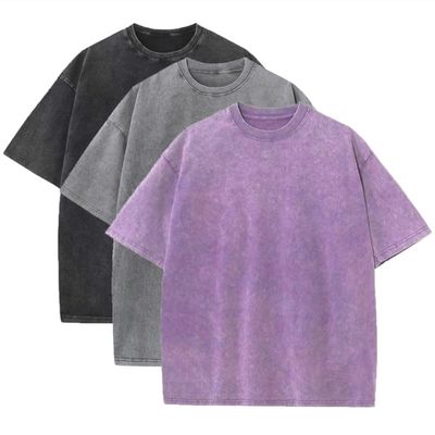 3 Pcs Men's Oversized Heavy Cotton Summer T-Shirts Vintage Tee Loose Fit Short Sleeve Casual Tshirts for Men Women