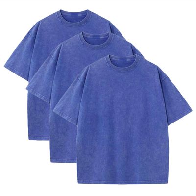 3 Pcs Men's Oversized Heavy Cotton Summer T-Shirts Vintage Tee Loose Fit Short Sleeve Casual Tshirts for Men Women